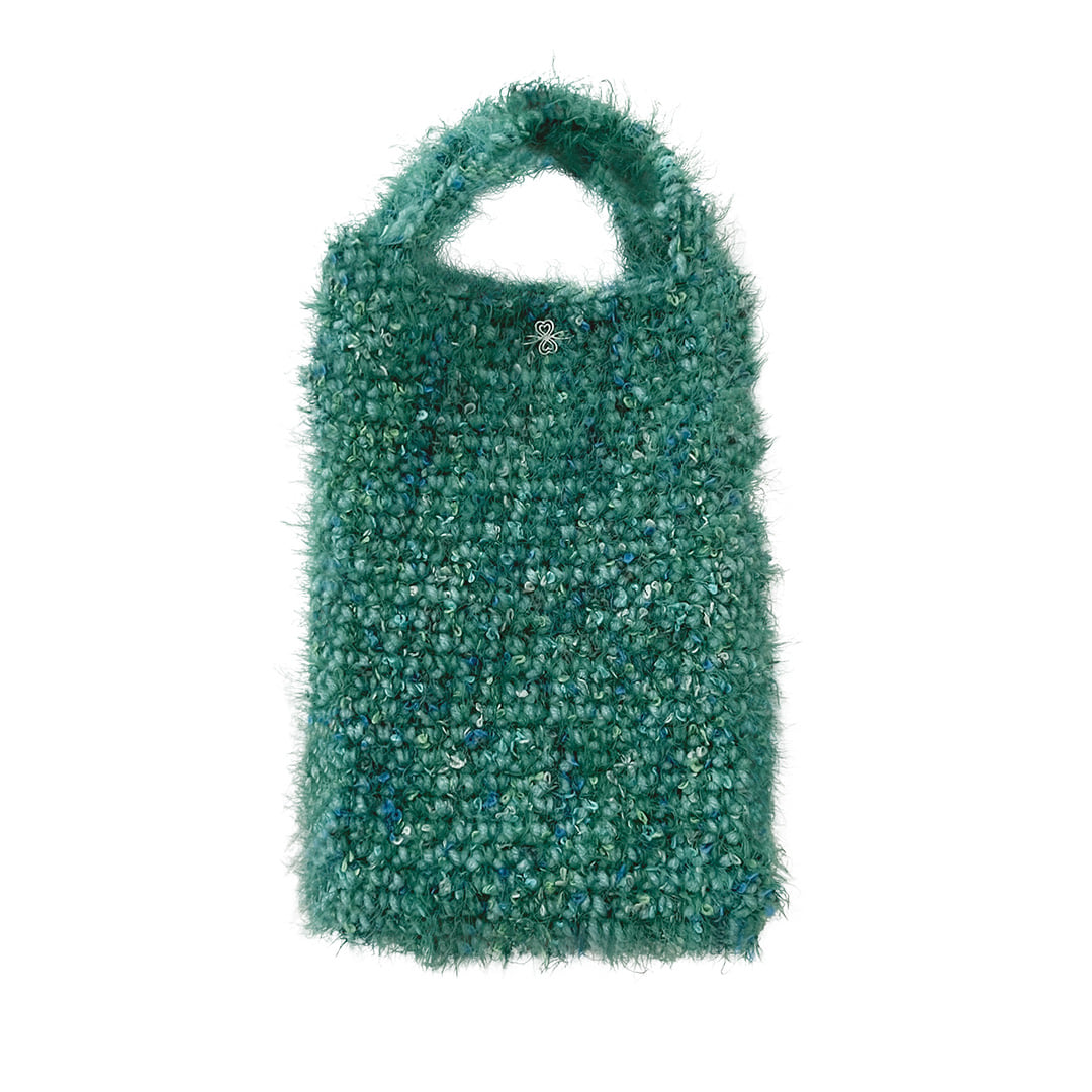 wooling tote bag-green