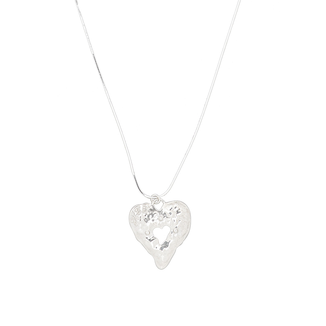 [silver925] bumpy heart necklace